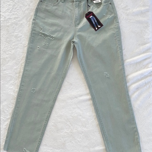NWT No Boundaries Green Straight Leg Jeans for Casual Wear #A057 - Picture 1 of 11
